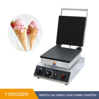 Commercial Electric Dutch Stroopwafel Maker Stainless Steel Waffle Cone Maker Syrup Iron Plate Waffle Maker Snack Cake Oven