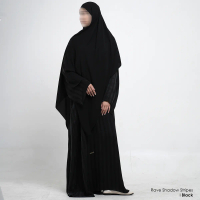 Nehhat Modest Nuvel Rave Shadow Stripes Abaya