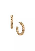 Anne Klein Woven Chain Hoop Earring