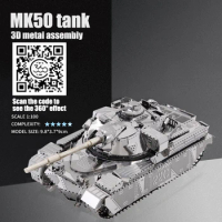 3D metal model tank chief mk50 tank lovers collection puzzle DIY 3D model tank metal model educational toys