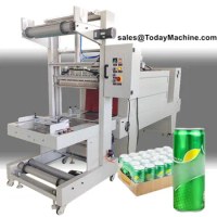 Automatic Small Liquid Beverage Plastic Mineral Water Bottle Film Group Heat Shrink Wrapping Machine