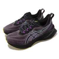 【asics 亞瑟士】慢跑鞋 Novablast 3 LE 女鞋 黑 紫 黃 反光 路跑 彈力 緩震 運動鞋 亞瑟士(1012B410002)