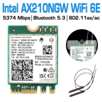 3000Mbps Wireless card Intel AX210 Wifi 6e M.2 NGFF Bluetooth 5.3 Wifi network card 2.4G/5Ghz 802.11ax WiFi Adapter With antenna