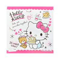 小禮堂 Hello Kitty 日本製 純棉抗菌手帕 30x30cm (粉鬆餅款)