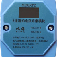 PT100 PT1000 8 channel platinum resistance channel isolated temperature acquisition module MODBUS RS485
