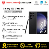 New Samsung Galaxy S23 Ultra 5G Mobile Phone 256GB/512GB Snapdragon 8 Gen 2 120Hz AMOLED 2X Display Android13 45W Fast Charging