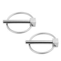 2PCS Stainless Steel 316 Boat Kayak Canoe Trailer Tractor Trolley Caravan Lynch Pins Linch Pin Clips 4.5mm