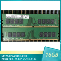 1 Pcs For Samsung RAM 16G 2RX8 PC4-2133P DDR4 2133 16GB M378A2K43BB1-CPB Desktop Memory