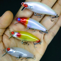 Minnow 4 cm Umpan Casting Hampala Gabus Baby GT Kerapu Mafia Water Handmade Lure Termasuk Treble Hoo