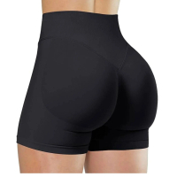 Summer High Waisted Shorts for Women Fashionable and Sexy Running Fiess Pants Solid Color Yoga Leggi