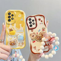Casing Samsung A72 4G 5G, Casing Comel, Casing Tepi Krim, Anak Patung Rajah Tiga Dimensi, Casing Pen
