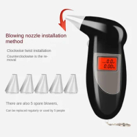 Automobiles Portable Alcohol Tester Digital Display Measuring Alcohol Tester Breath Drunk Driving Tester Use in Car Household