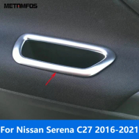 Car Accessories For Nissan Serena C27 2016-2019 2020 2021 Interior Matte Front Door Armrest Cover Trim Storage Box Frame Sticker