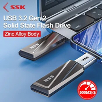 SSK 550MB/s USB 3.2 Gen2 Solid State Pen Drive High Speed USB Type C OTG Flash Drive 2TB 1TB 512GB 256GB 128GB Pendrive For PC