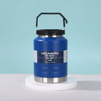 BOTTLE Bình Giữ Nhiệt Inox 304 1500ml - 2000ml Có Ống Hút Lõi Inox 304 Giữ Nhiệt 8-12 Giờ Màu Đen Xa