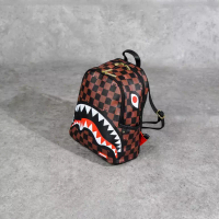 Sprayground Tas SPRAYGROUND THE HIDEOUT CHECKER BROWN MINI BACKPACK 100% ORIGINAL