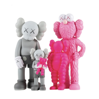 KAWS Family Vinyl Figures Grey／Pink 公仔 潮玩公仔 KAWS005