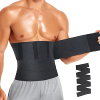 Waist Trainer for Men Sauna Sweat Belt Bandage Tummy Wrap Plus Size Corset Slimming Wasit Trimmer Training