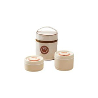 316不鏽鋼便攜微波爐保溫桶304圓形雙層飯盒午餐盒便當盒帶保溫袋