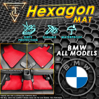 Top Carpet [ BMW ] Hexagon Rubber Mat For BMW F20, E90, F30, E60, F10, G30, G11, X3 G01, X5 E70, X5 