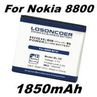 LOSONCOER 1850mAh BL-5X Battery For Nokia 8801 8800s 886 N73I 8800 mobile phone Battery