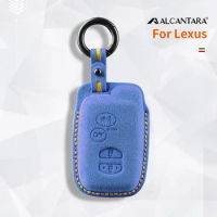 Alcantara car remote key case bag For Lexus es300h 200 260 RX350h 500h 350 NX260 UX250h LS RZ450e IS LC LX key housing Accessory