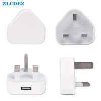 500pcs/lot Wholesale White 5V 1A UK Plug USB Charger AC Wall charger usb Power Adapter Charger for iPhone Samsung Mobile Phones