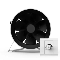 10 Inch Intelligent Controller Home Ventilation Exhaust Fan with PWM 0-10V EC Inline Duct Fan