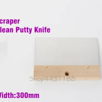 300mm Wooden+ Stainless steel Scrapper Blades Putty Filler Plaster Drywall Decorate Flexible Tapping Putty Cleaning Tools