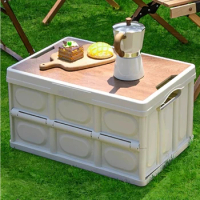 Outdoor camping table storage box, folding portable table and chair equipment, full set of supplies