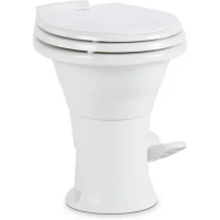 Dometic 310 Standard Toilet | Oblong Shape| Lightweight and Efficient with Pressure-Enhanced Flush | White | Perfect for Modern