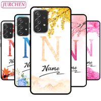 Silicone Custom Name Case For Huawei Mate 40 30 20 20X 10 Y6 Y9 Prime P Smart Z S Lite Pro Plus 2021 2020 2019 Text Flower Cover