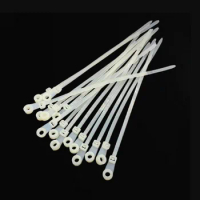500PCS/1Lot 3*100MM 4*150MM 4*200MM Nylon Round Hole Fixed Mounting Cable Tie