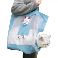 Cat Carrier Bag Sling Shoulder Sling Pet Carrying Bag for Travel Travel-Friendly Cat Tote Bag Breathable Cat Carrier Bag