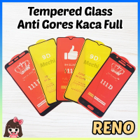 Tempered Glass Kaca FULL for RENO 2 2F 2Z 3 Pro 4 Lite 4F 5 5F 5Z 6 4G 7 7Z 5G 8Z 8T 8 10X Zoom Ace 