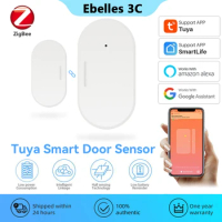 Tuya Door Window Sensor Zigbee Mini Wireless Connection Door Detector Smart Home Security Protection Work with Alexa Google Home