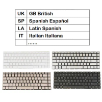 UK Italian LA Spanish Laptop Keyboard For HP 14s-dk0000 14s-dp0000 14t-cd000 14t-cd1000, 240 G7, 245 G7, 246 G7 Backlit /No
