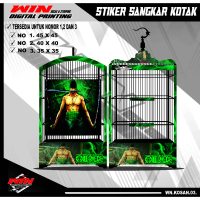 Stiker Sangkar burung Kotak, Kosan, persegi, Ebod No. 1, 2, 3 sangkar kacer,pentet awn
