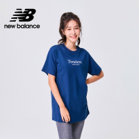 [New Balance]圓領刺繡字母短袖上衣_女性_深藍色_WT31551NNY