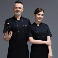 Breathable Mesh Chef Uniform Long-sleeved for Men and Women, Ideal for Hotel, Restaurant, Canteen, and Kitchen