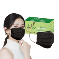 【淨新】雙鋼印醫療級口罩-神秘黑(成人50入/一盒/國家隊 防飛沫/灰塵)