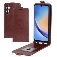 For Samsung Galaxy A34 A24 A54 A14 A04 Luxury Leather Case Flip Vertical Retro Wallet Book Cover For Samsung A24 A34 Phone Bags