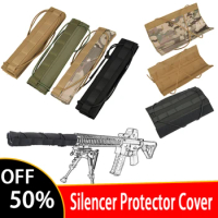 Tactical Airsoft Suppressor Cover Sniper Airsoft Silencer Protector Cover Case Military Camouflage for Hunting Shooting