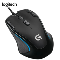 Logitech G300S Wired Gaming Mouse Designed for MMO Mouse 2500DPI 9 Rechargeable Programmable Buttons for Laptop PC Mouse Gamer