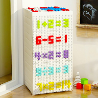 STYLE 格調 童趣益智積木拼圖五層玩具收納櫃-英文數字(拆開即用 免組裝)