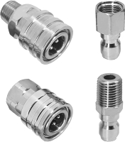 1/4 Quick Connect Pressure Washer Fittings SetStainless Steel Pressure Washer Adapter Set with 1/4 I