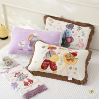 Soft and breathable home-use cotton pillowcase with gauze lace for daily home use