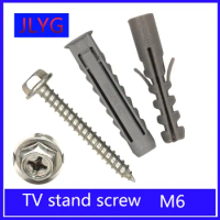 LCD TV bracket hanger installation expansion tube screw sleeve plastic nail rubber plug 10mm wall hanging thickening
