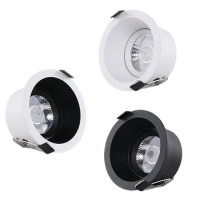 Frameless Angle Adjustable Recessed LED Downlight 5W 7W 9W 12W 15W 20W Dimmable Deep Glare LED Ceiling Spot Light Pic Background