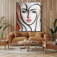 lukisan abstrak/lukisan kanvas/hiasan dinding/lukisan dinding/lukisan pop art